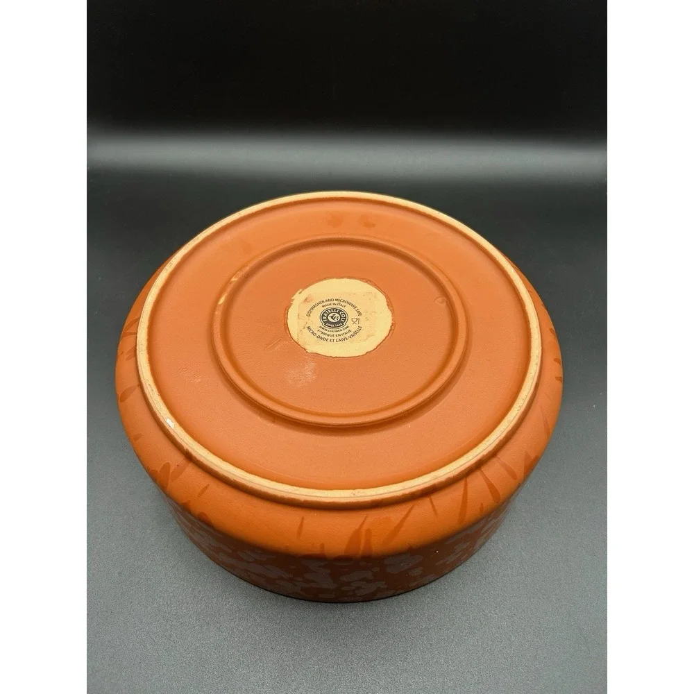 Fratelli Coli Terracotta Splatter Glaze Multi‑Purpose Italian Artisan Bowl